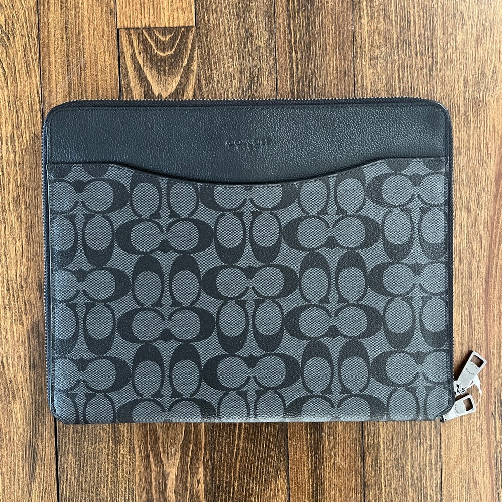 Coach business portfolio zip up